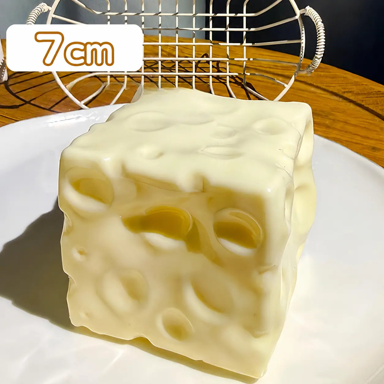 Squishy Cheese Block - Yellow, Moldable Fidget Toy with Squeeze Feature, Ideal for Play and Relaxation Giant Cheese Squishy - 6/7Cm Moldable Non-Rebound Fidget Toy | Viral ASMR Stress Ball Glutinous