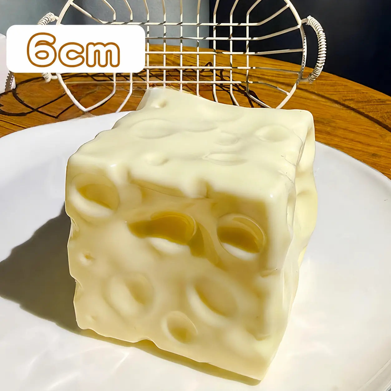 Squishy Cheese Block - Yellow, Moldable Fidget Toy with Squeeze Feature, Ideal for Play and Relaxation Giant Cheese Squishy - 6/7Cm Moldable Non-Rebound Fidget Toy | Viral ASMR Stress Ball Glutinous